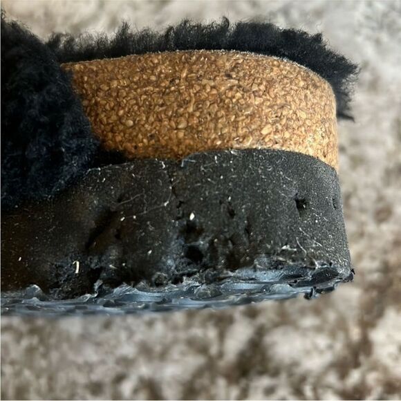 Birkenstock Papillio Boston Teddy Shearling Clogs Black EU 38 US 7-7.5 - Picture 8 of 8